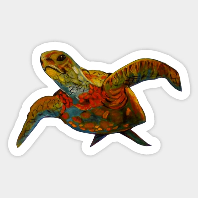 Colorful Turtle Sticker by PaintingsbyArlette